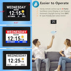 massii 27 alarms digital talking clock with time, close-up detail