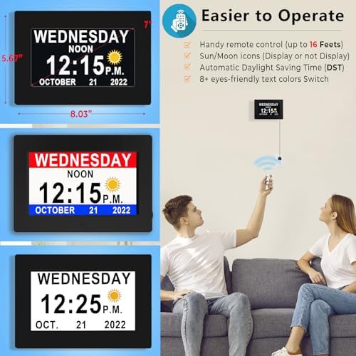 massii 27 alarms digital talking clock with time, close-up detail