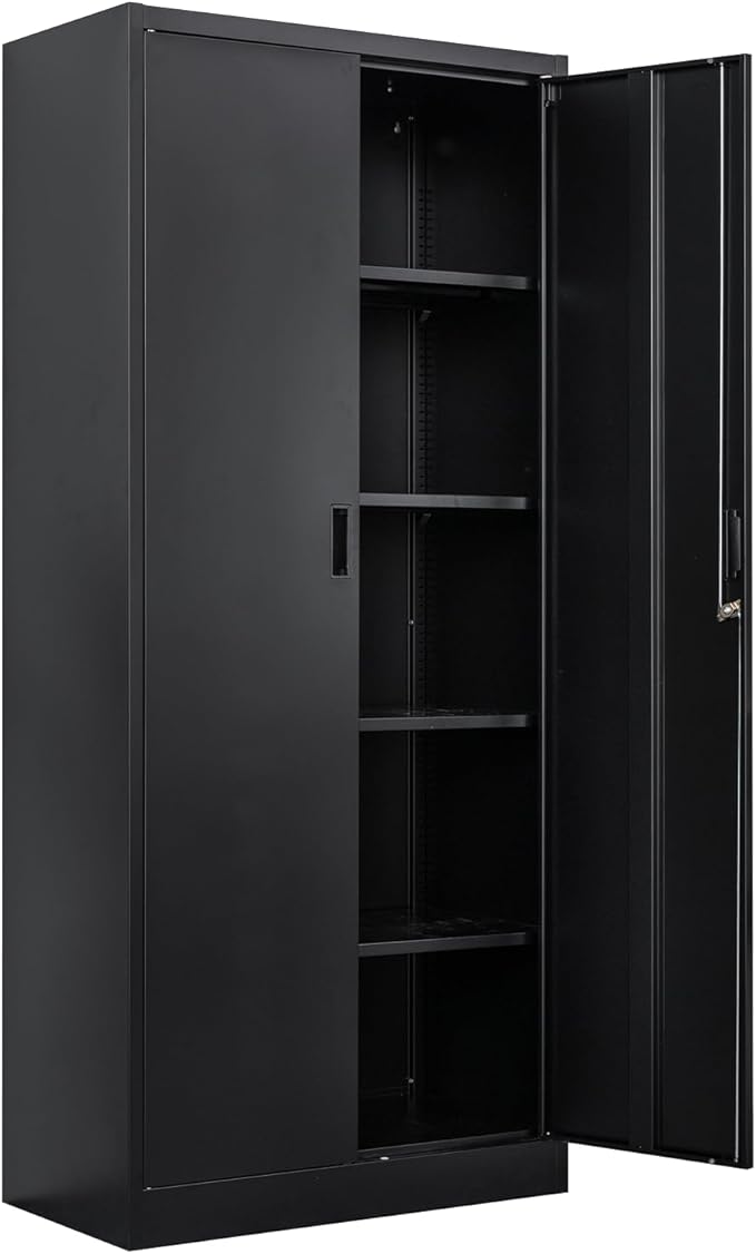 TaskStorz Storage Cabinet, 72 Inch Tall Metal Storage Cabinet by TaskStorz