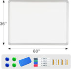 DEVELOP Large Magnetic Dry Erase White Board 60 x 36 Inches, Wall-Mounted 5' x - Image 2