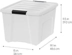 IRIS USA 40 Qt Stackable Plastic Storage Bins - Image 3
