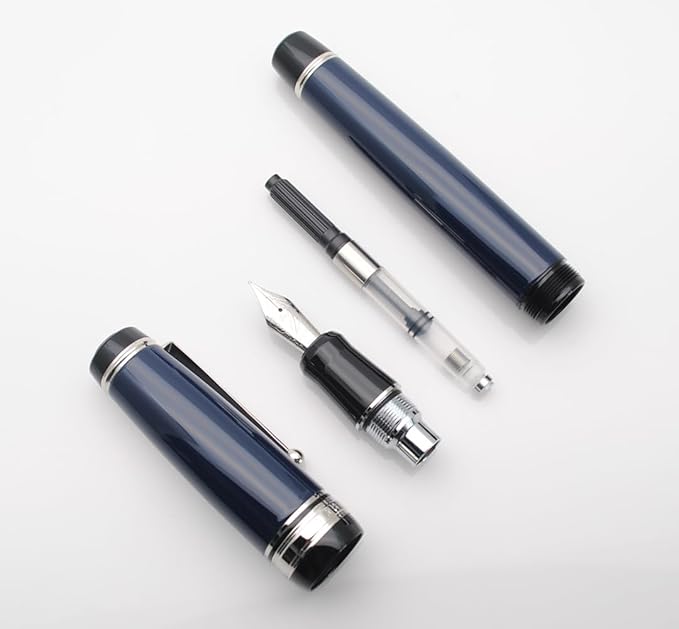 xixixiaozhu Metal Big Fountain Pen Set Medium Nib 0.7mm, Includes Ink Refill - Image 4