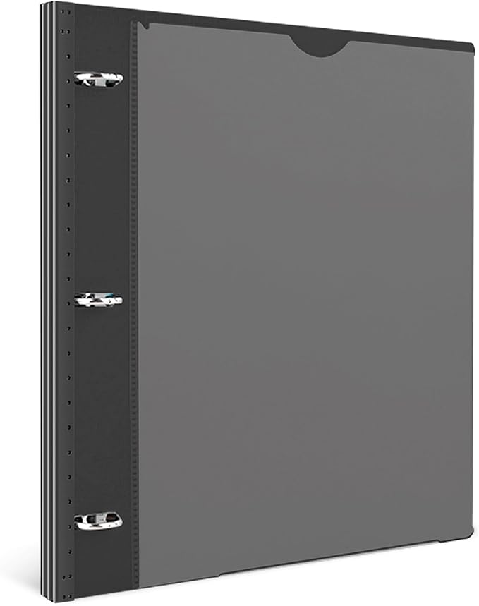 INFUN Telescoping 3 Ring Binder -1PCS-Black, Flexible Round Binder by INFUN