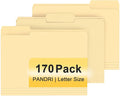File Folder, PANDRI 170 Pack File Folder, 1/3 Cut Tab, Letter Size, Filing by PANDRI