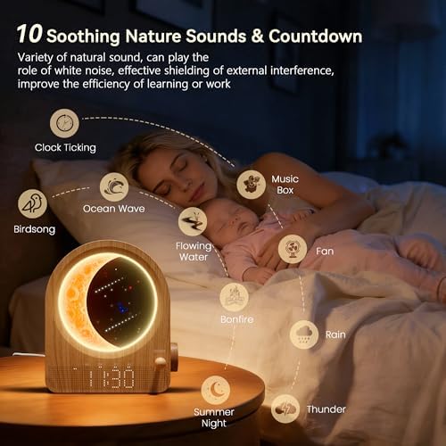 blonbar dual alarm clock for heavy sleepers, dimmable on a desk or shelf