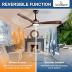outdoor ceiling fan with light: 52 inch 3 showing dimensions