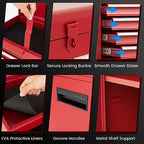 dreamade 5-drawer tool chest combo, rolling tool cabinet on a desk or shelf