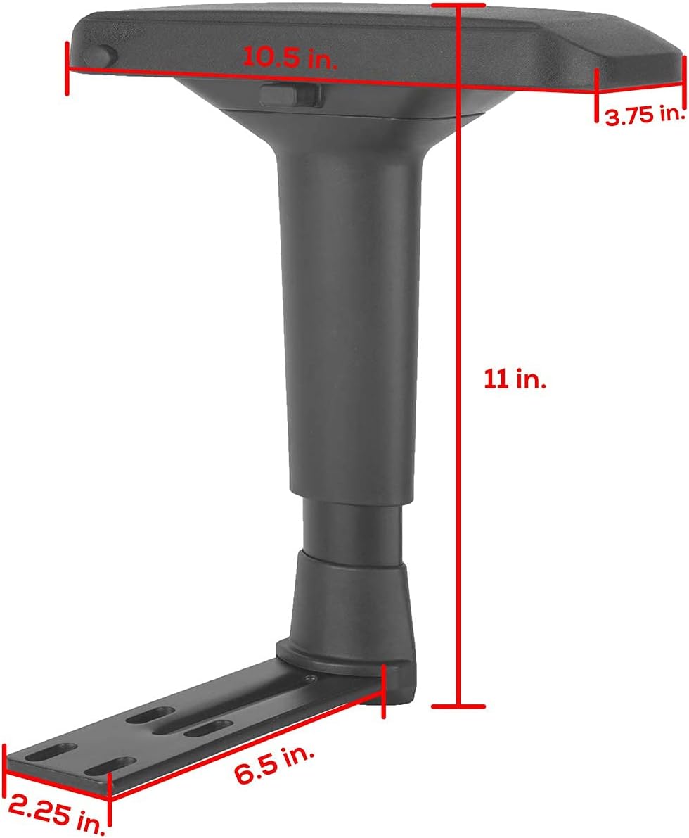 Replacement Adjustable Arms Armrest Pair Upright Bracket with Pads Fits Most Gaming Chairs (4D)