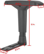 Replacement Adjustable Arms Armrest Pair Upright Bracket with Pads Fits Most Gaming Chairs (4D)