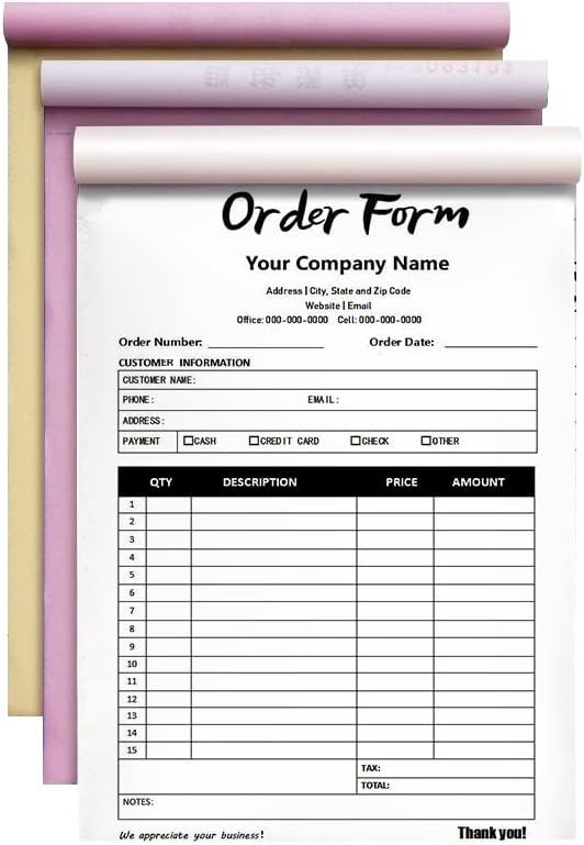 Custom Carbonless Sales Invoice Form Books by Unknown