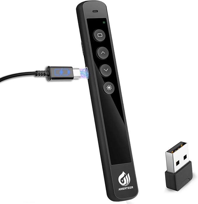 AMERTEER Wireless Presenter Remote – Presentation Clicker by AMERTEER