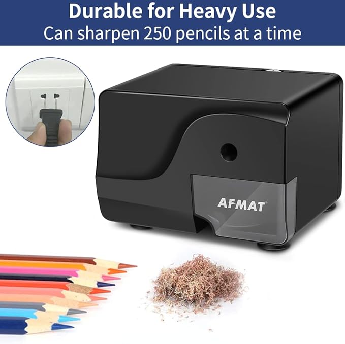AFMAT Electric Pencil Sharpener, Heavy Duty Pencil Sharpeners - Image 5