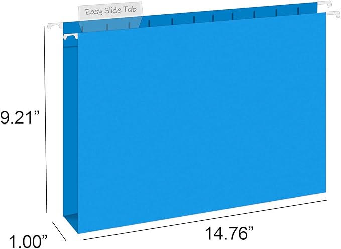HERKKA Extra Capacity Legal Size Hanging File Folders, 30 Pack Reinforced Legal - Image 2