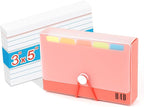 H4D 3x5 Index Card Case with 100 Heavyweight Ruled Index Cards and Dividers by H4D