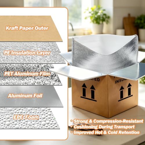 12" x 12" x 12" insulated shipping boxes, close-up detail