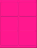 8-1/2 x 11" Neon Color High Light Fluorescent Labels by NextDayLabels