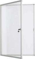 BIBOC 36x24 Inches Lockable Bulletin Boards White Board Frame Enclosed Display by BIBOCOFFIC