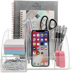 my space organizers clear acrylic desk oganizer, 9, front angle view