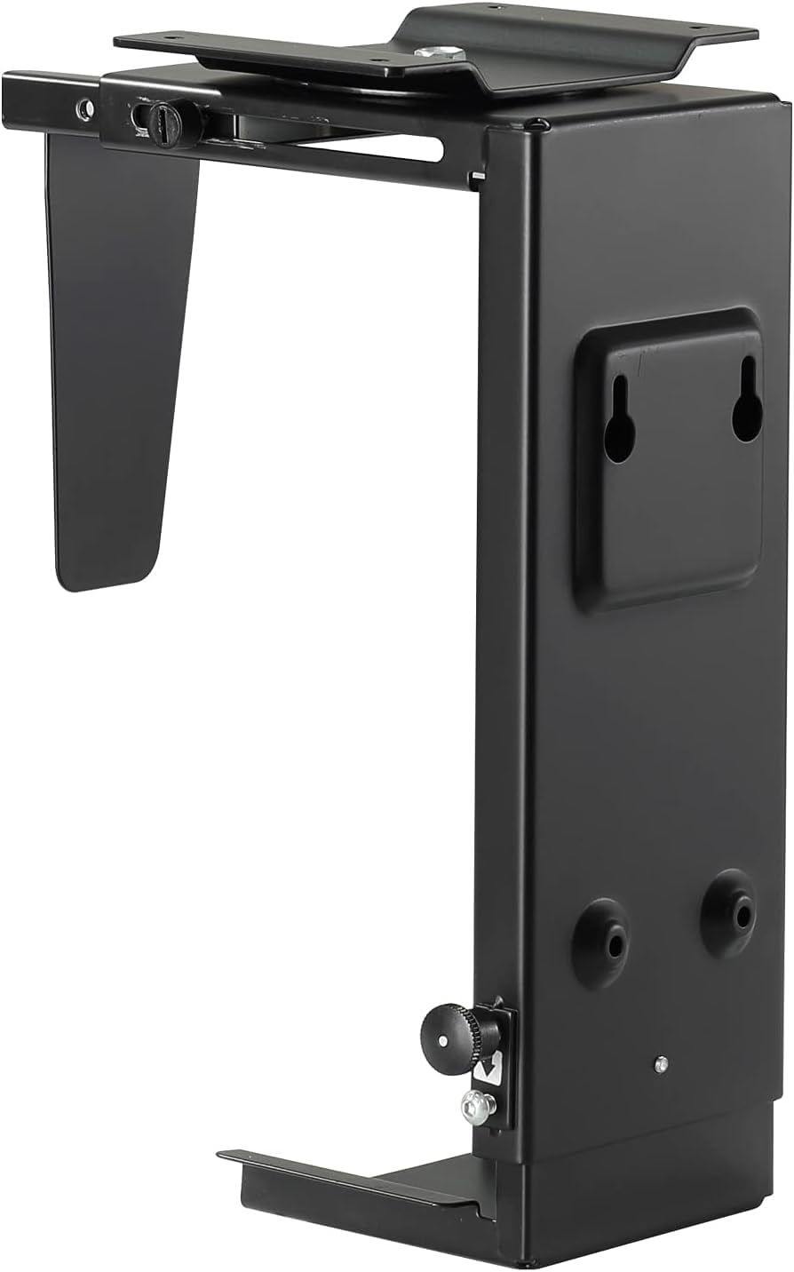 Pholiten Under Desk CPU Mount, 3.94 to 11.61" Wide, Max Load 44Lbs