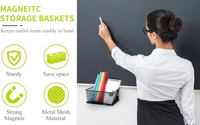 Neudeco Magnetic Locker Organizer and Accessories，Wire Mesh Magnetic Storage - Image 8