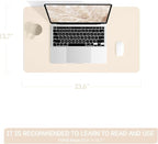 YSAGi Non-Slip Leather Desk Pad, Desk Matt - Image 2