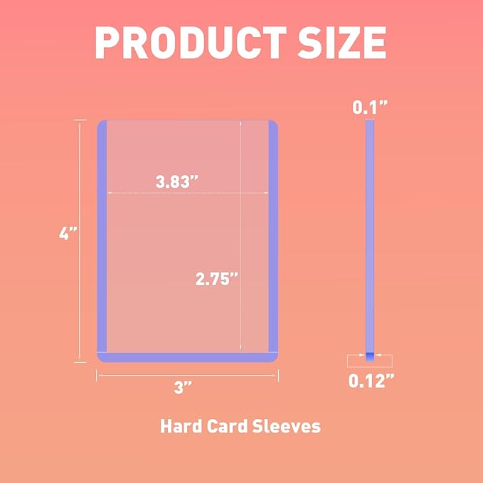 100ct 3"x4" Hard Card Sleeves - Image 2