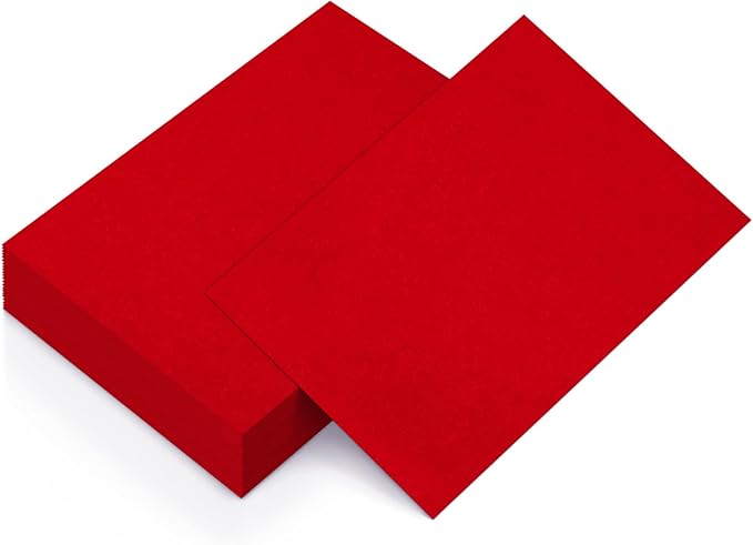 50 Sheets Red Cardstock 8.5 x 11 Printer Paper, Goefun 80lb Red Card Stock Paper by Goefun