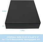 Lineco, 11x14 Black Museum Archival Storage Box, Drop Front Design, - Image 2