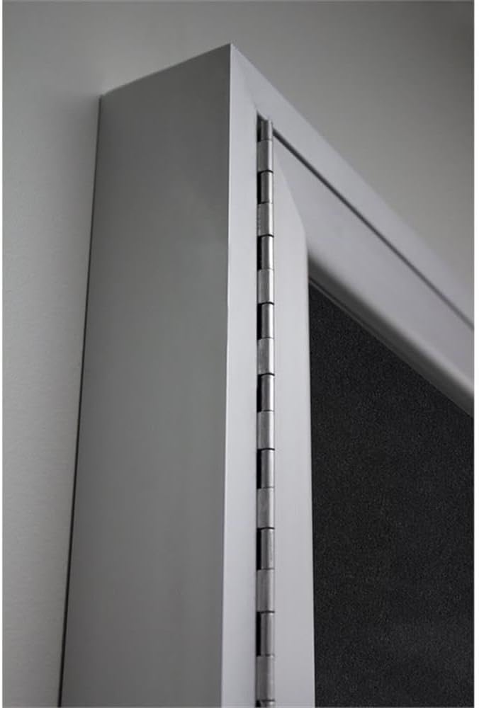 Ghent 48" x 72" 3-Door indoor Enclosed Recycled Rubber Bulletin Board, Shatter - Image 2