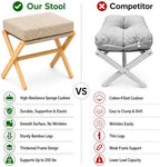 bamboohomie foldable foot stool ottoman, modern foot rest, view 9