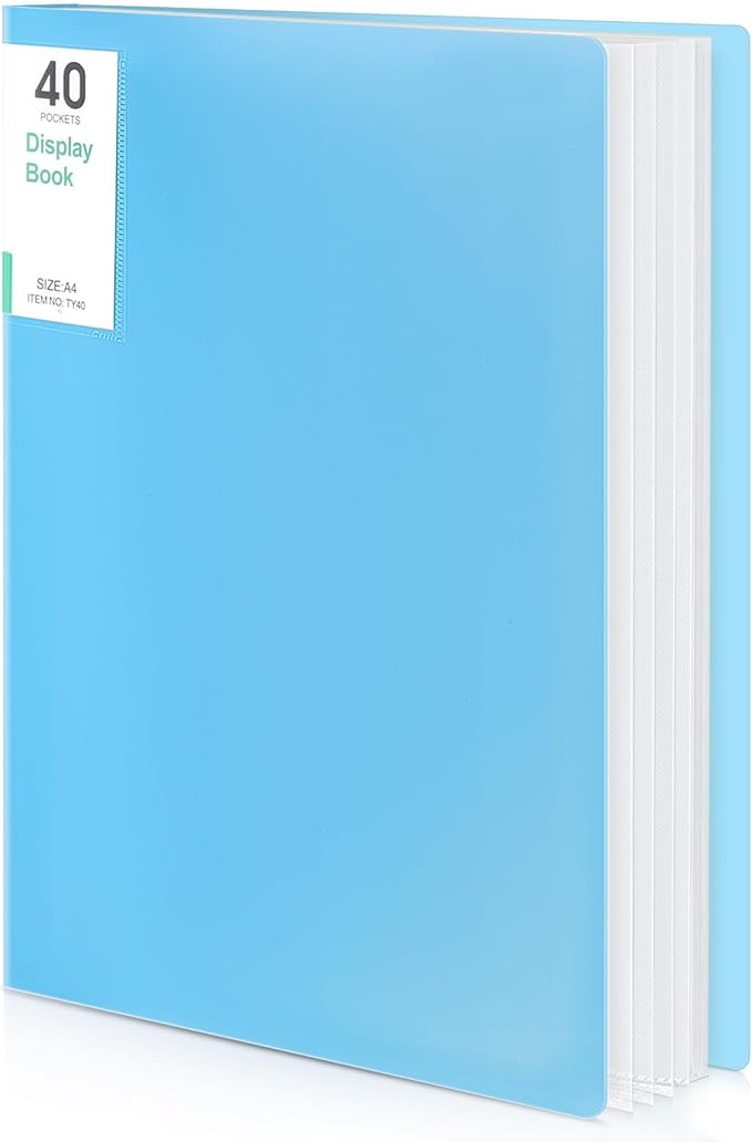 Phyxin 40-Pocket Portfolio Binder Organizer, Binder Sheet Protectors 8.5" x 11" by Phyxin