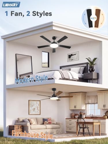 lediary 52 inch ceiling fans with lights dc, package contents