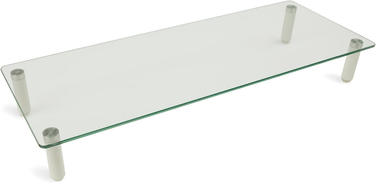 Mount-It! Glass Desktop Monitor Stand Riser, 22", 44 lbs