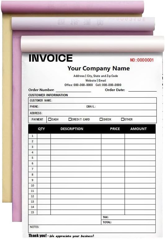 Custom Carbonless Sales Invoice Form Books by Unknown