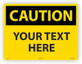 Custom OSHA Style Caution Sign 18" x 24" Aluminum Sign, Customizable "Your Text by NMC