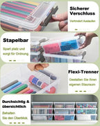 extra large pencil box with removable divider, thickened, side view