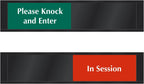 SmartSign Privacy Sign Please Knock And Enter/In Session Door Slider Sign