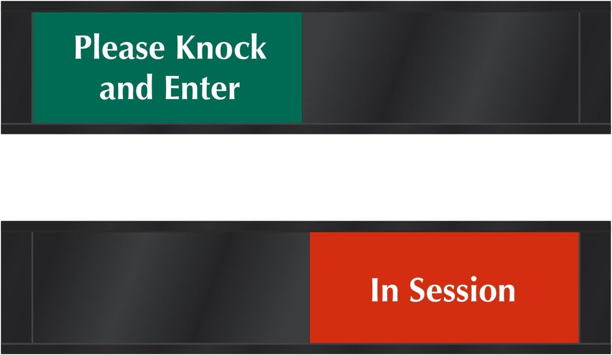 SmartSign Privacy Sign Please Knock And Enter/In Session Door Slider Sign