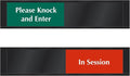 SmartSign Privacy Sign Please Knock And Enter/In Session Door Slider Sign by SmartSign