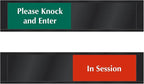 SmartSign Privacy Sign Please Knock And Enter/In Session Door Slider Sign by SmartSign