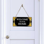 Signs ByLITA Sunflower Corners Black Background Personalized Hanging Wall or - Image 6