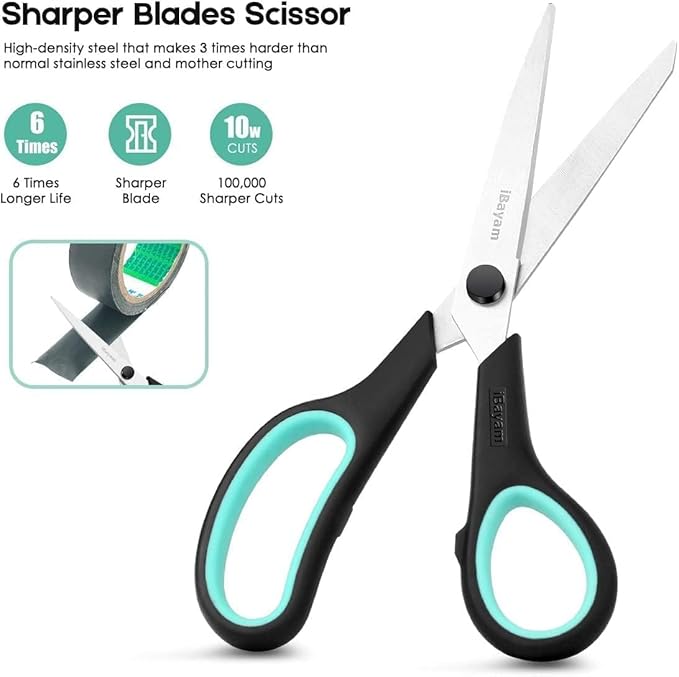 School Office Scissors Bulk, Office Home Sewing Fabric Supplies, - Image 4