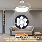 baysquirrel slim retractable ceiling fan with lights and, close-up detail
