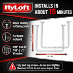 hyloft 33 in. x 34 in. adjustable garage, front angle view