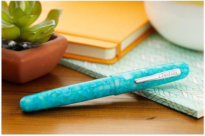 Conklin All American Fountain Pen in Turquoise Serenity – Medium Nib, Versatile - Image 4