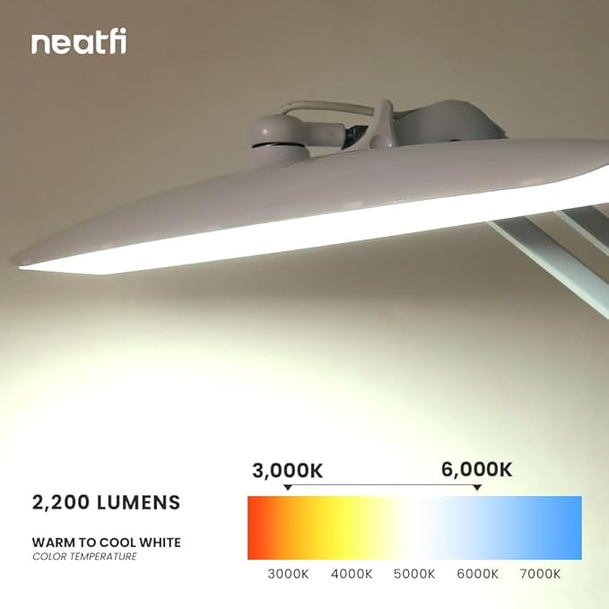 Neatfi XL 2, 200 Lumens LED Task Lamp, 4 Level Brightness, 3 Light Modes - Image 6