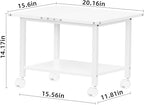 Lerliuo Under Desk Printer Stand, 2-Tier Industrial Mobile Printer Table - Image 3