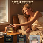 vivilumens alarm clock with white noise machine night, package contents