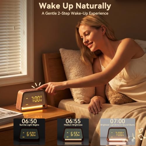 vivilumens alarm clock with white noise machine night, package contents