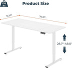 FitStand Standing Desk, Large 71x31 Inches Height Adjustable Stand Up Desk - Image 3